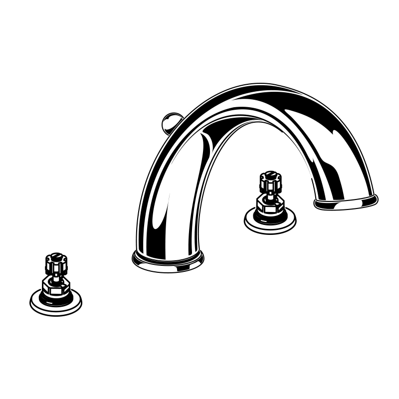 Amarilis Iris Deck Mounted Tub Faucet Containing Only Spout In Blackened Bronze
